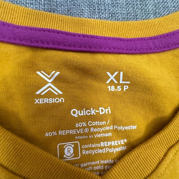 NEW! Xersion Big Girls T-Shirt "Power Of Me" XL Cotton Blend Quick Dry V-Neck - Picture 2 of 7